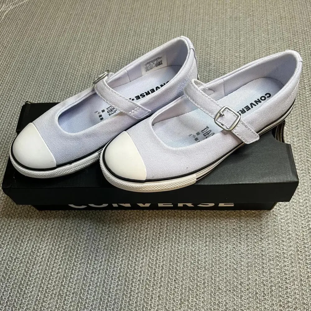 New Converse Youth Mary Jane Blueberry Ice White Black Sneakers Size 1